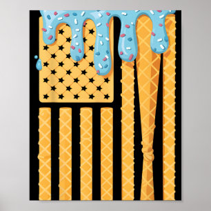 Affiche Glace américaine qui dégouline Bysebyll Drip Byt B
