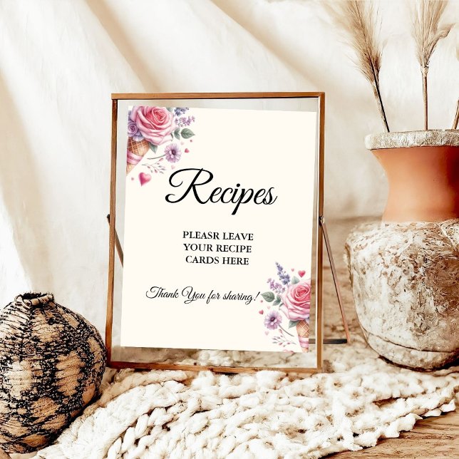 Affiche Glace au Pastel Laissez vos Recettes Enterrement d (Créateur téléchargé)