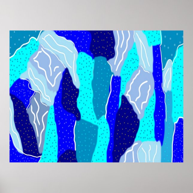 Affiche Glace bleue et grise (Devant)