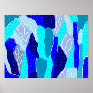 Affiche Glace bleue et grise