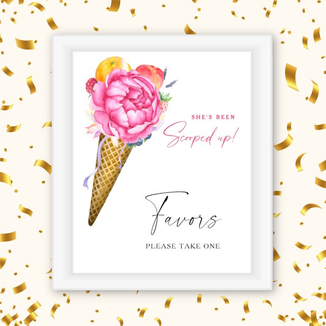 Affiche Glace - cadeaux de mariage, veuillez prendre un  (Créateur téléchargé)