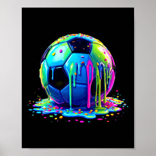 Affiche Glace de football qui coule pour garçons filles en
