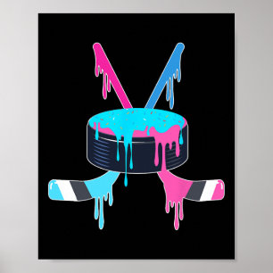 Affiche Glace de hockey crème glacée goutte paillettes gla