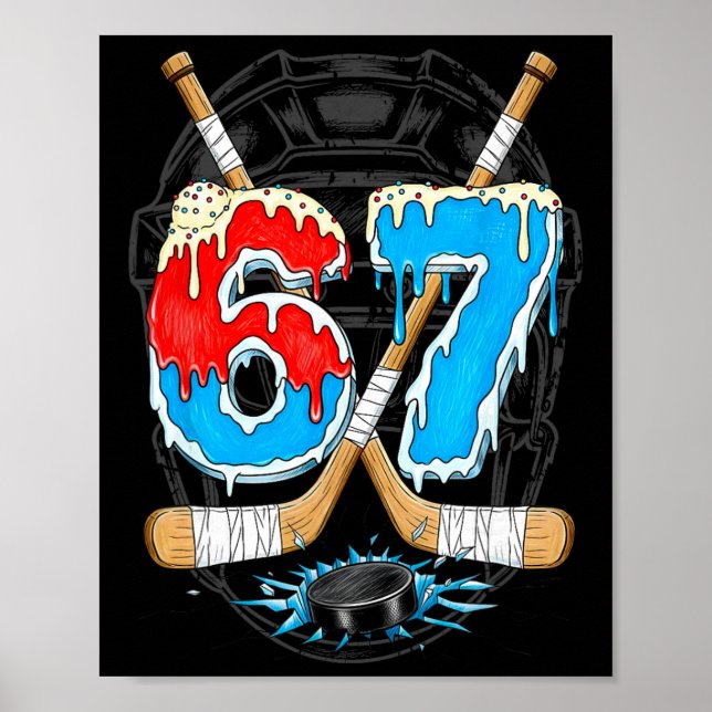 Affiche Glace de hockey drôle 67 Crème glacée fondue Gen A (Devant)