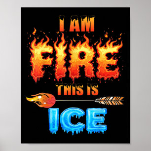 Affiche Glace Drôle C'Est Un Costume De Feu Halloween Fami