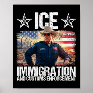 Affiche Glace Drôle Trump Immigration Et Douanes