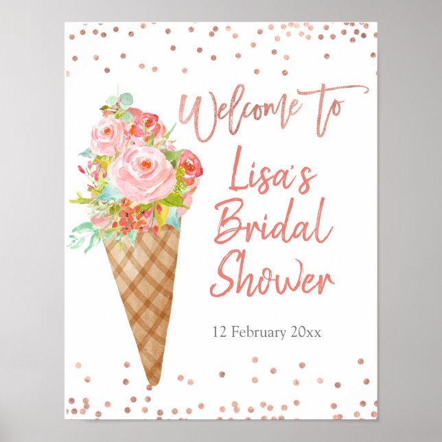 Affiche Glace Elle A Été Prélève Bienvenue À La Soirée De  (Devant)