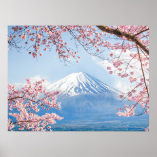 Affiche Glace et neige Cherry Blossoms Mt. Fuji Japon