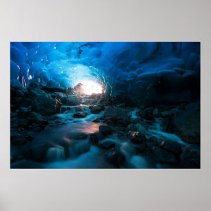 Affiche Glace et neige Glacier Mendenhall, Juneau, Alask