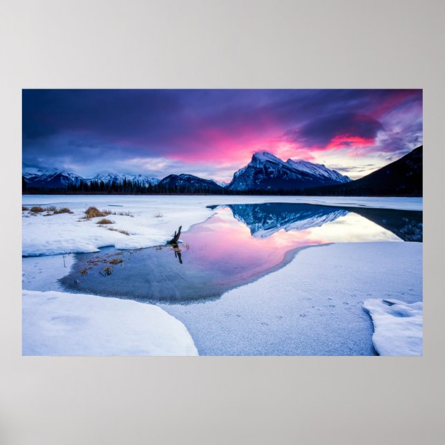 Affiche Glace et neige | Mt. Rundle, Canada (Devant)
