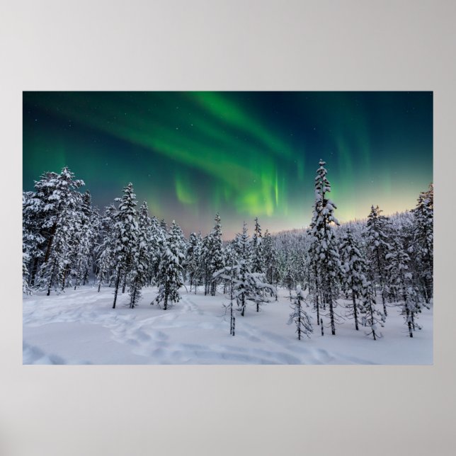 Affiche Glace et neige | Paysage d'hiver, Finlande (Devant)