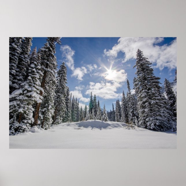 Affiche Glace et neige | Sunrise Winter Snow Alberta, Cana (Devant)