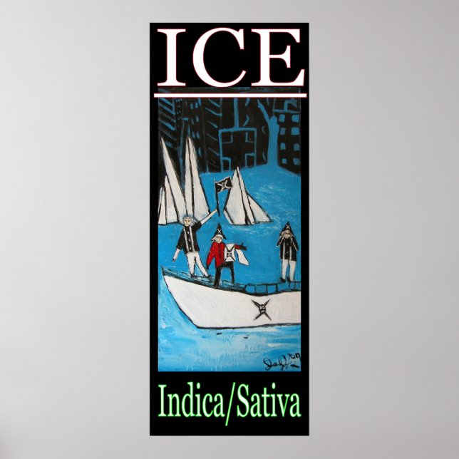 AFFICHE GLACE INDICA SATIVA (Devant)