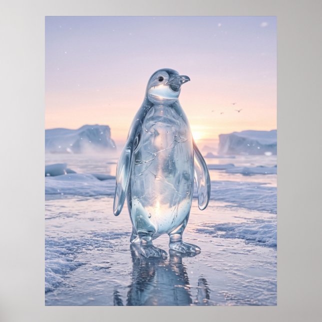 Affiche Glace Pingouin Horizon (Devant)