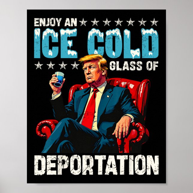 Affiche Glace Profitez D'Une Glace Froid Gl De La Chemise  (Devant)