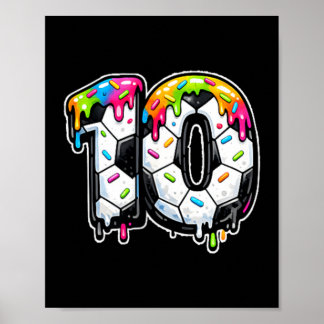 Affiche Glace qui coule au football mignon pour garçons en