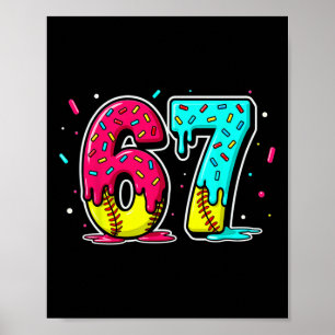 Affiche Glace qui dégouline Dégoulinade drôle 6 7 Six Sept
