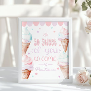Affiche Glace Sucré de ta part de venir anniversaire paste