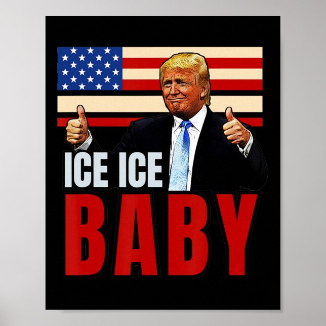 Affiche Glace Vintage Par Funny Trump _4  (Devant)