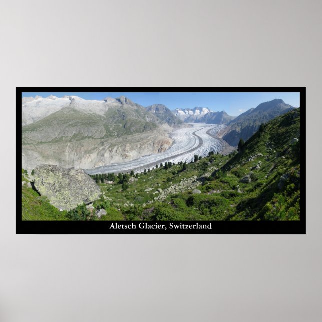 Affiche Glacier Aletsch, Suisse (Devant)