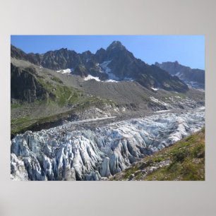 Affiche Glacier d'Argentiere Alpes françaises