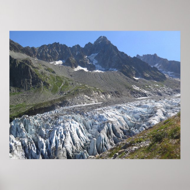 Affiche Glacier d'Argentiere Alpes françaises (Devant)