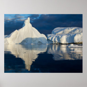 Affiche Glacier de Jakobshavn Baie Disko Ilulissat, Groenl