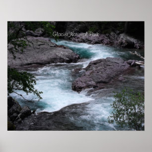 Affiche Glacier National Park Woodland Stream Photo