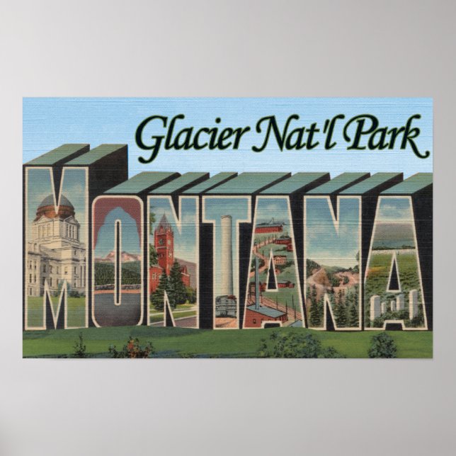 Affiche Glacier Nat'l Forest, Montana (Devant)