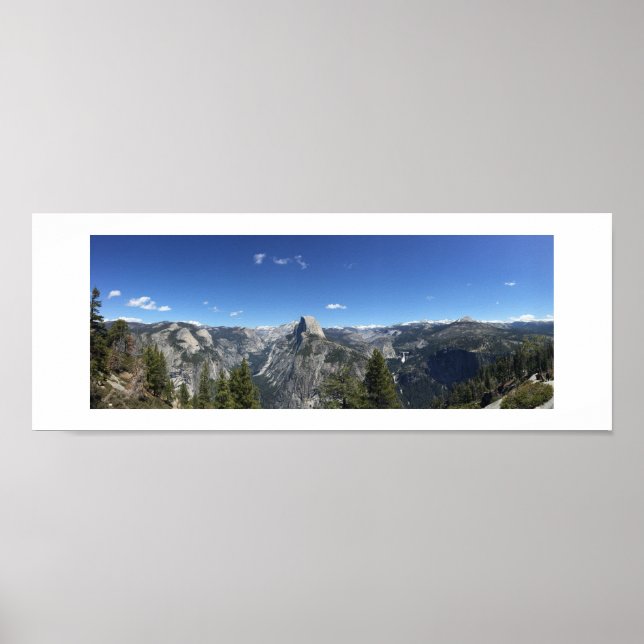 Affiche Glacier Point Yosemite couleur photo panoramique (Devant)
