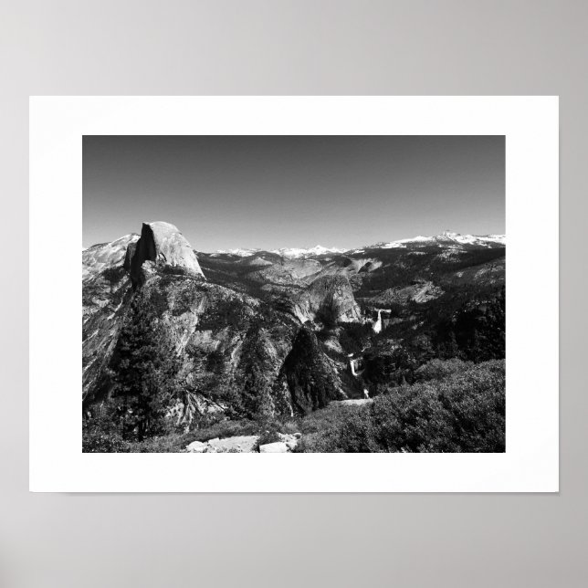 Affiche Glacier Point Yosemite Photographie noir et blanc (Devant)