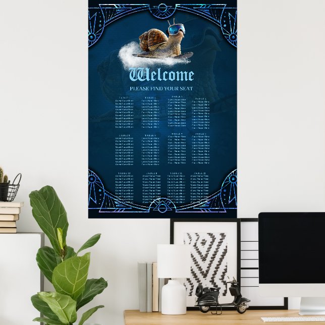 Affiche Glacière que le reste, l'escargot de snowboard. (Bureau à domicile)