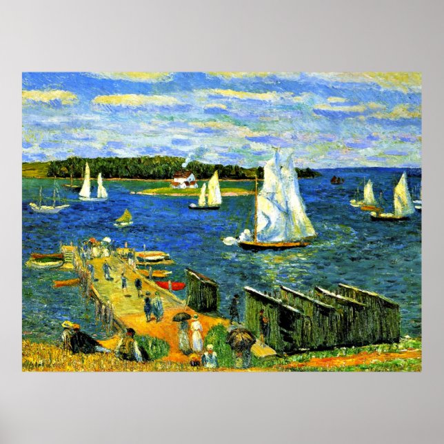Affiche Glackens : Mahone Bay, (Devant)