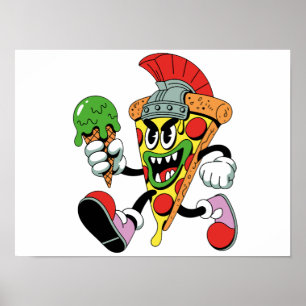 Affiche Gladiator Pizza Slice Italien Brainrot