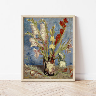 Affiche Gladioli et China Asters Vincent van Gogh