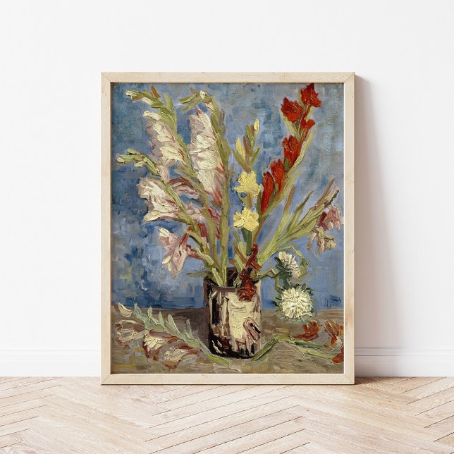 Affiche Gladioli et China Asters | Vincent van Gogh (Créateur téléchargé)