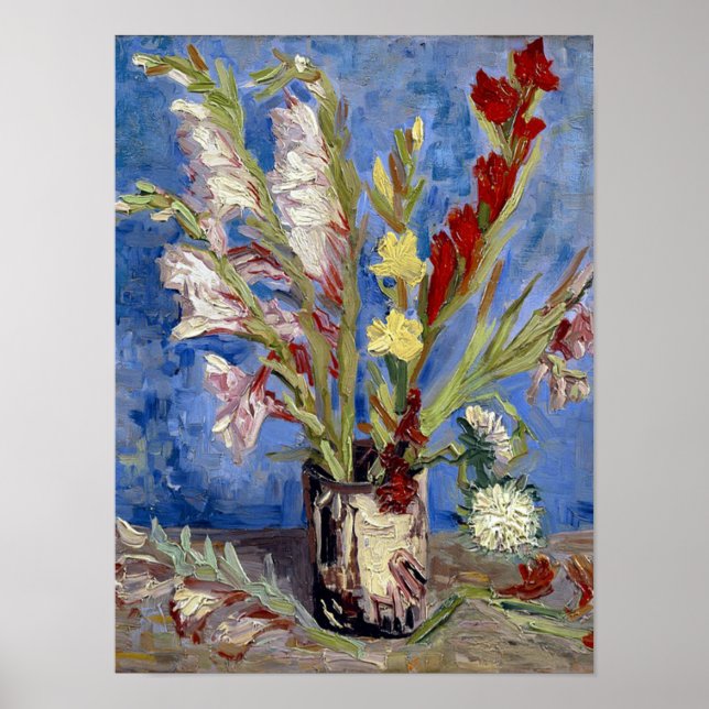 Affiche Gladioli par Vincent Van Gogh (Devant)
