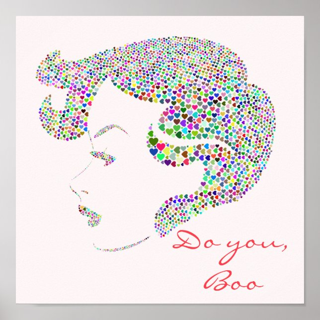 Affiche Glam Girl self girl citation puissance (Devant)