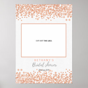 Affiche Glam Pink Bubbles Fête des mariées Couper Photo Bo