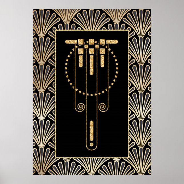 Affiche glamour Art déco. (Devant)