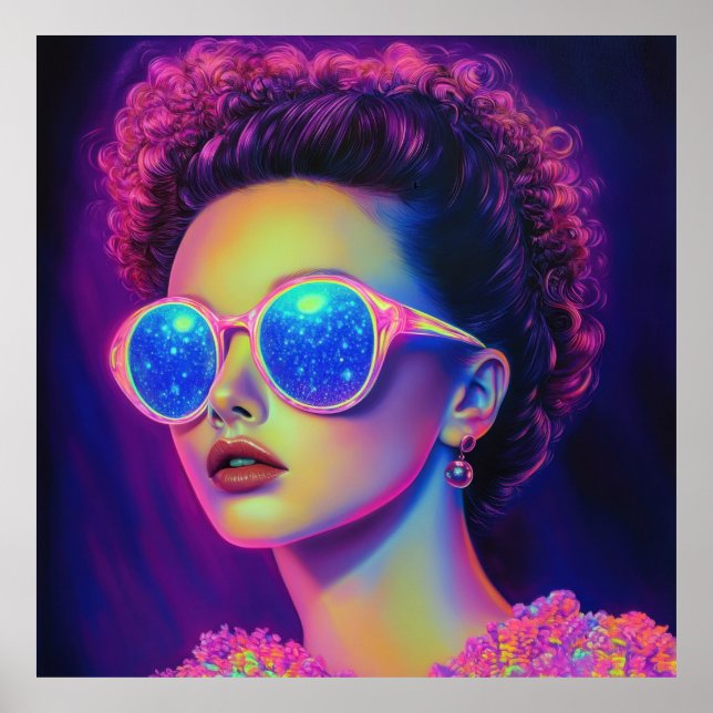 Affiche Glamour Neon Galaxy (Devant)