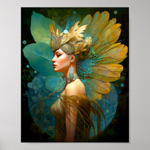 Affiche Glamourous Fairy Woman Imaginaire Art
