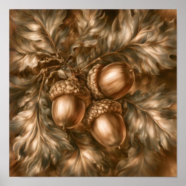 Affiche Glands de chêne (Devant)