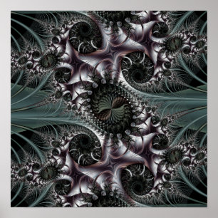 Affiche glands et toiles d'araignée dans le clair de lune