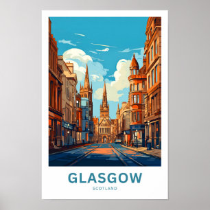 Affiche Glascow Scotland Travel Imprimer