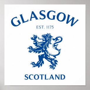 AFFICHE GLASGOW, ÉCOSSE