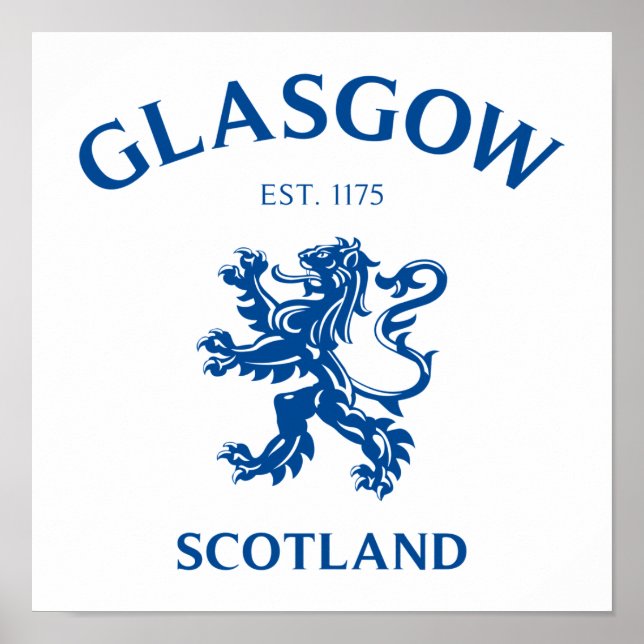 AFFICHE GLASGOW, ÉCOSSE (Devant)
