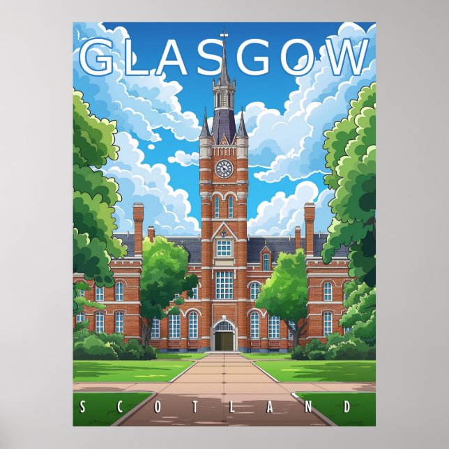 Affiche Glasgow, Écosse (Devant)