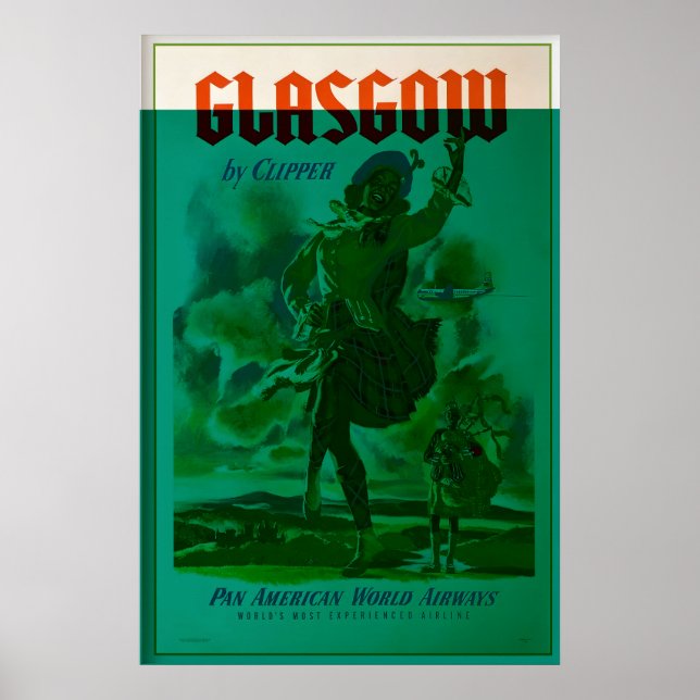 Affiche Glasgow Écosse Écossais Celtic Édimbourg St (Devant)
