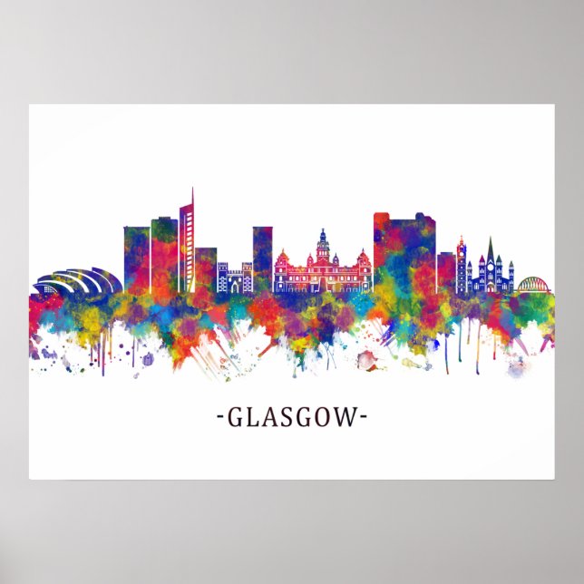 Affiche Glasgow Skyline (Devant)